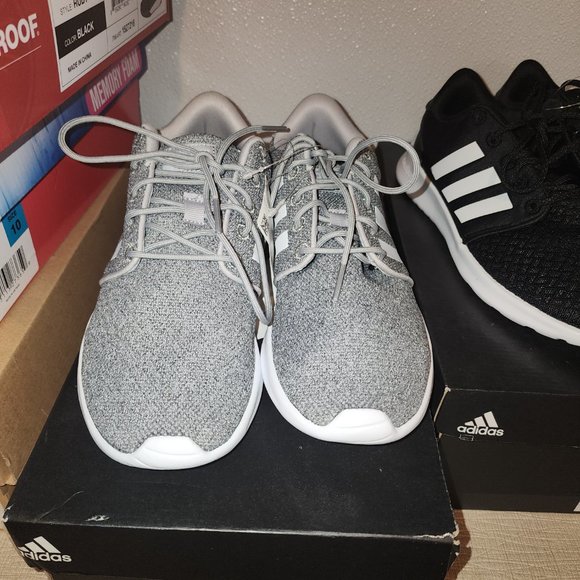 Adidas Women's Cloudfoam QT Racer Shoes - Cloud White - Picture 4 of 8